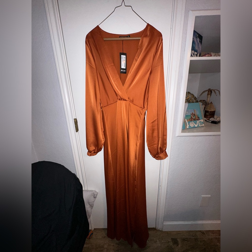 Nasty Gal satin maxi dress